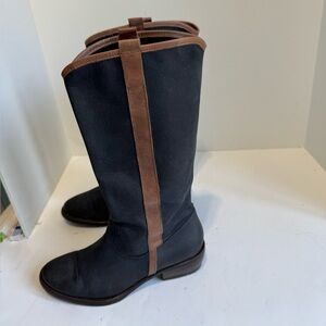 Donna Piu Blue Distressed Leather Boots. EU 39